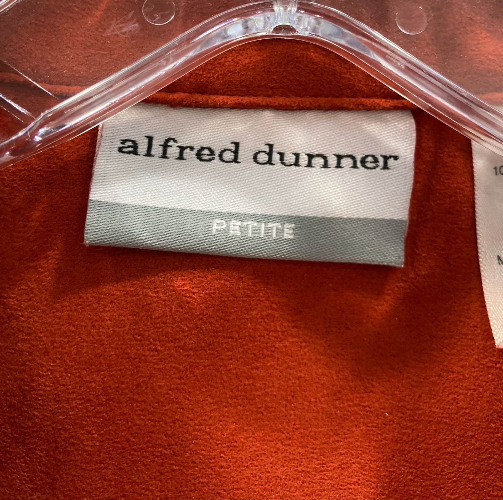 Alfred Dunner Faux Suede Jacket 14P Orange Vibrant Colorful Festival Casual