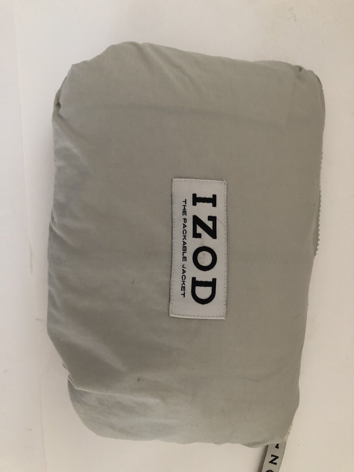 IZOD Windbreaker Men’s Large Light Tan Lightweight coat -The Packable Jacket  DT