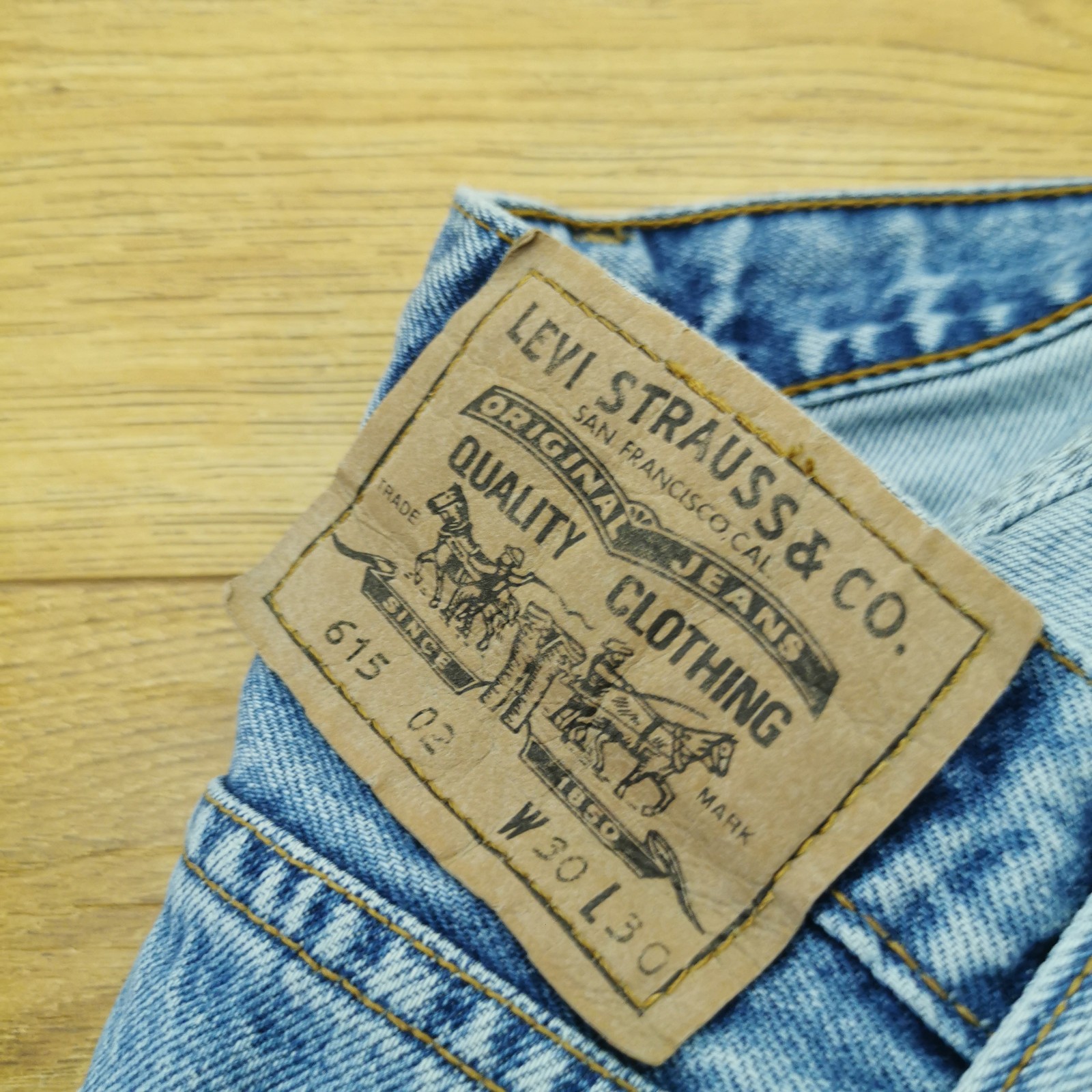 Levi’s 615 02 16 Jeans Mens W29 L30 Blue Stonewash Regular Fit Tapered Vintage