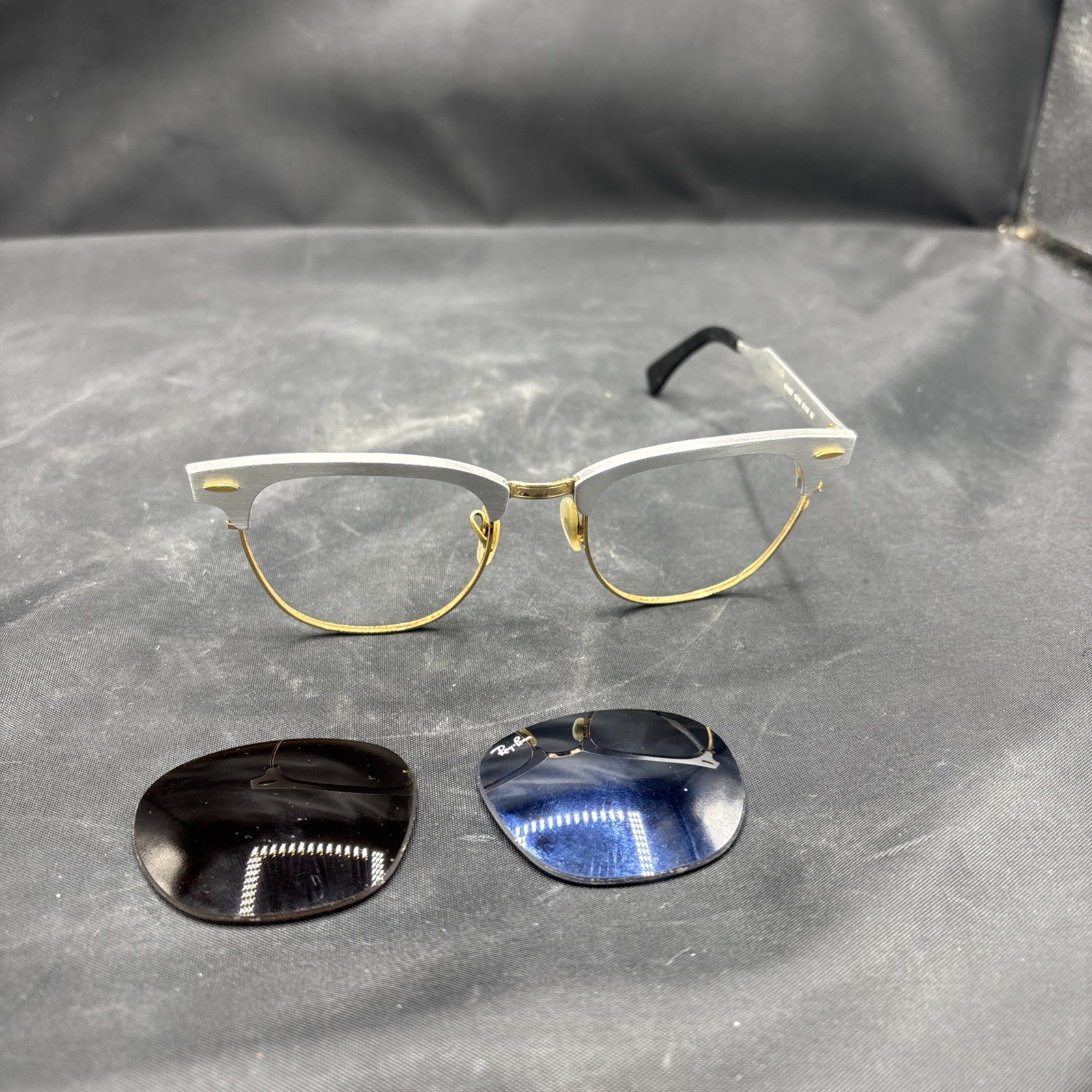 Ray Ban RB 3507 137/40 51-21 Sunglasses Lenses Parts Missing Arm, Screw Silver