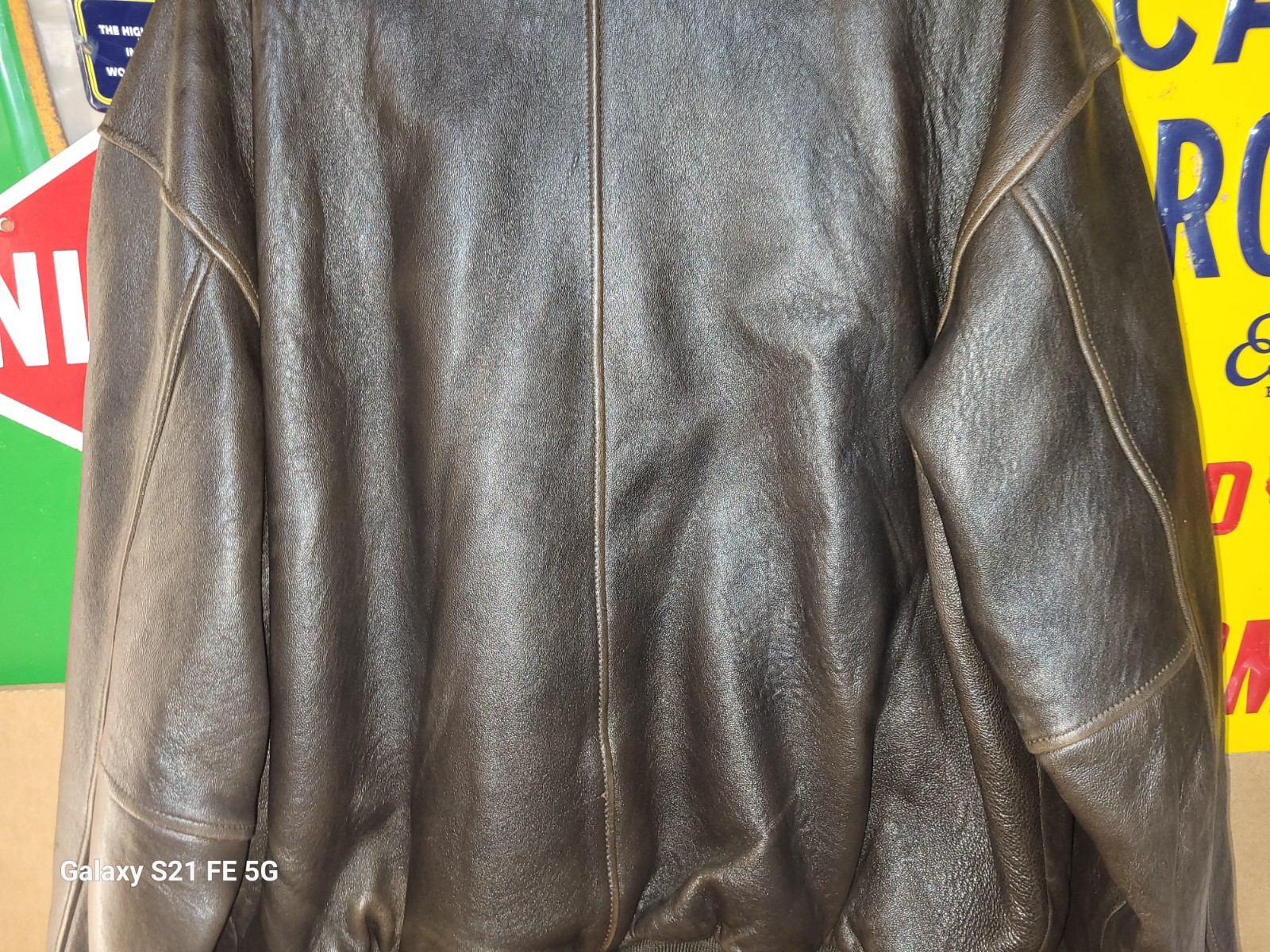 1990s Issue Avirex Type A2 Brown Leather XL Flight Jacket