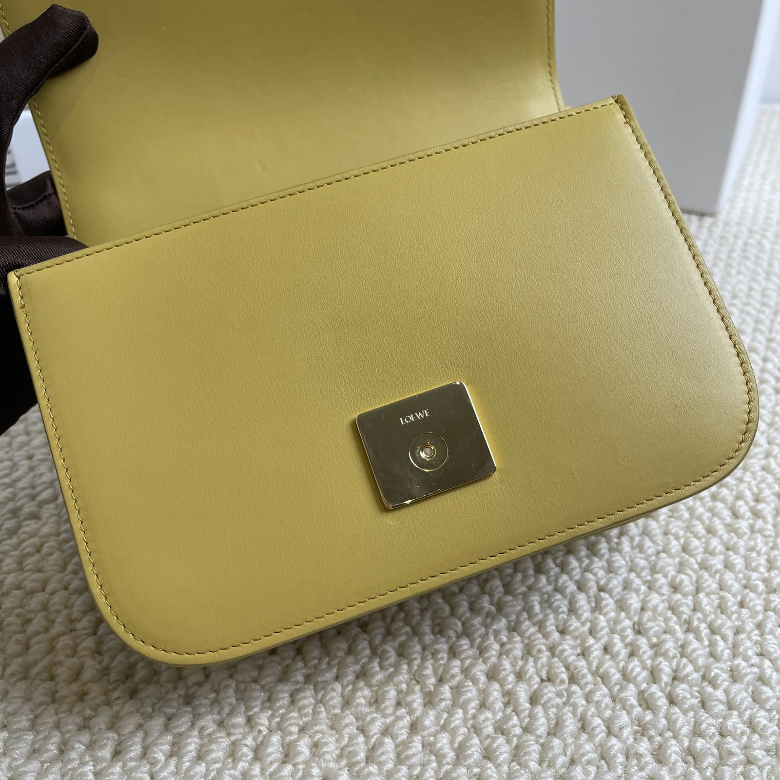 Loewe Goya Leather Yellow Glaze Small Shoulder Bag