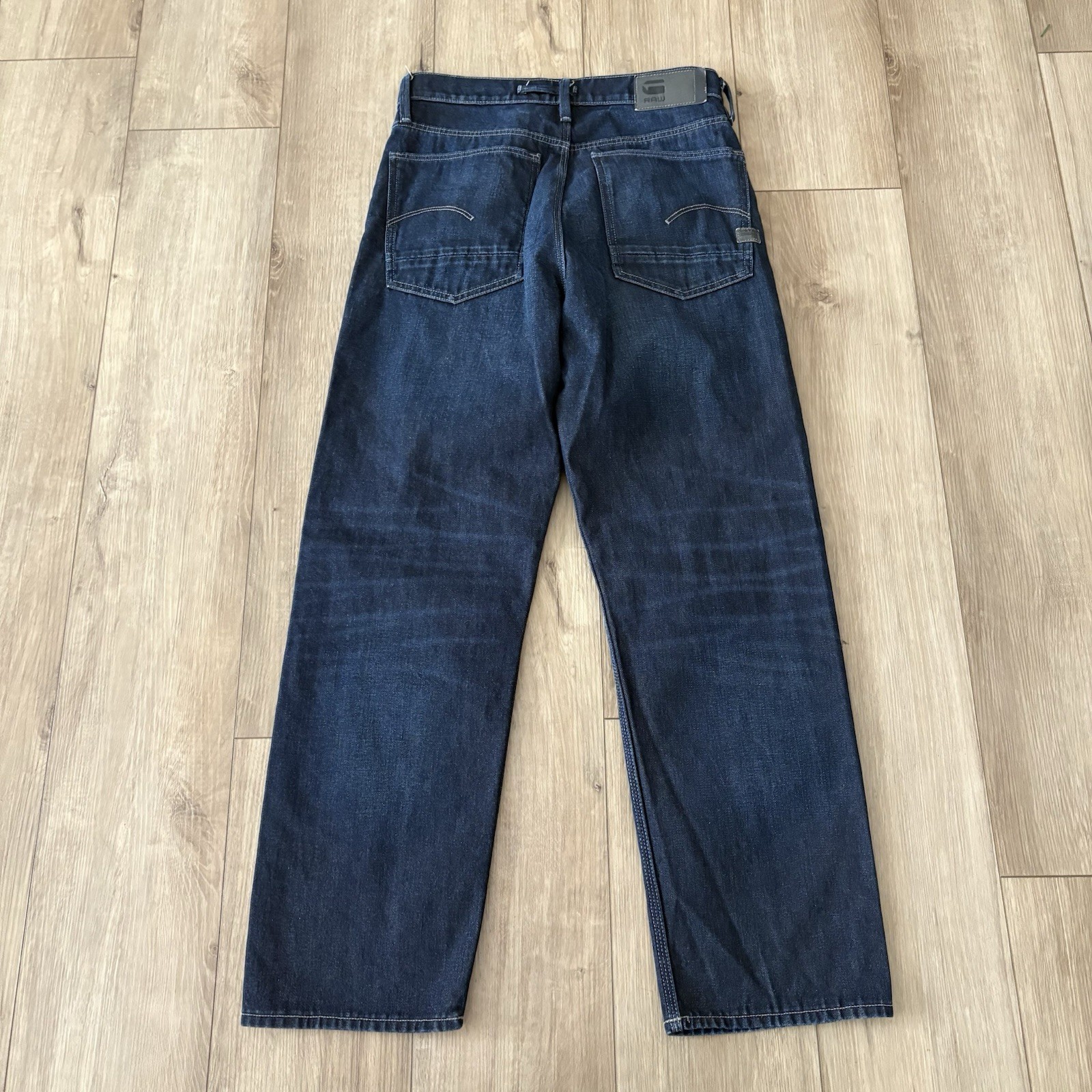 G Star Original Raw Denim Dark Blue Jeans Women Sz 28 Loose Type 89