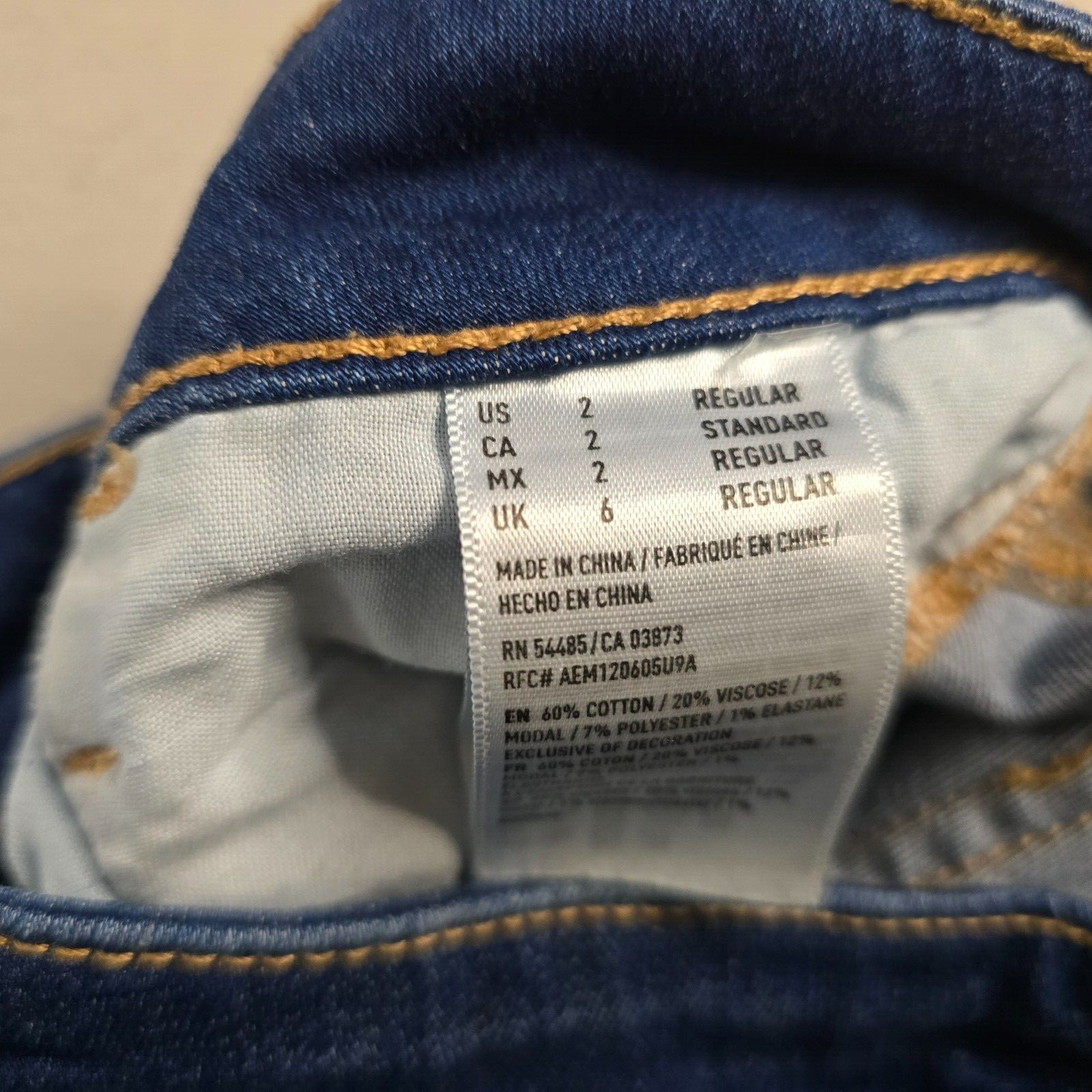 American Eagle Jegging Women’s 2 Regular Blue Dark Wash Super Stretch X