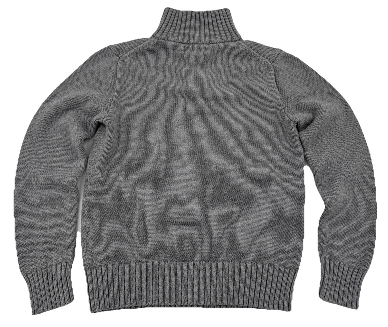 Polo Ralph Lauren 1/4 Zip Knit Sweater Boys Large 14-16 Gray Youth Logo