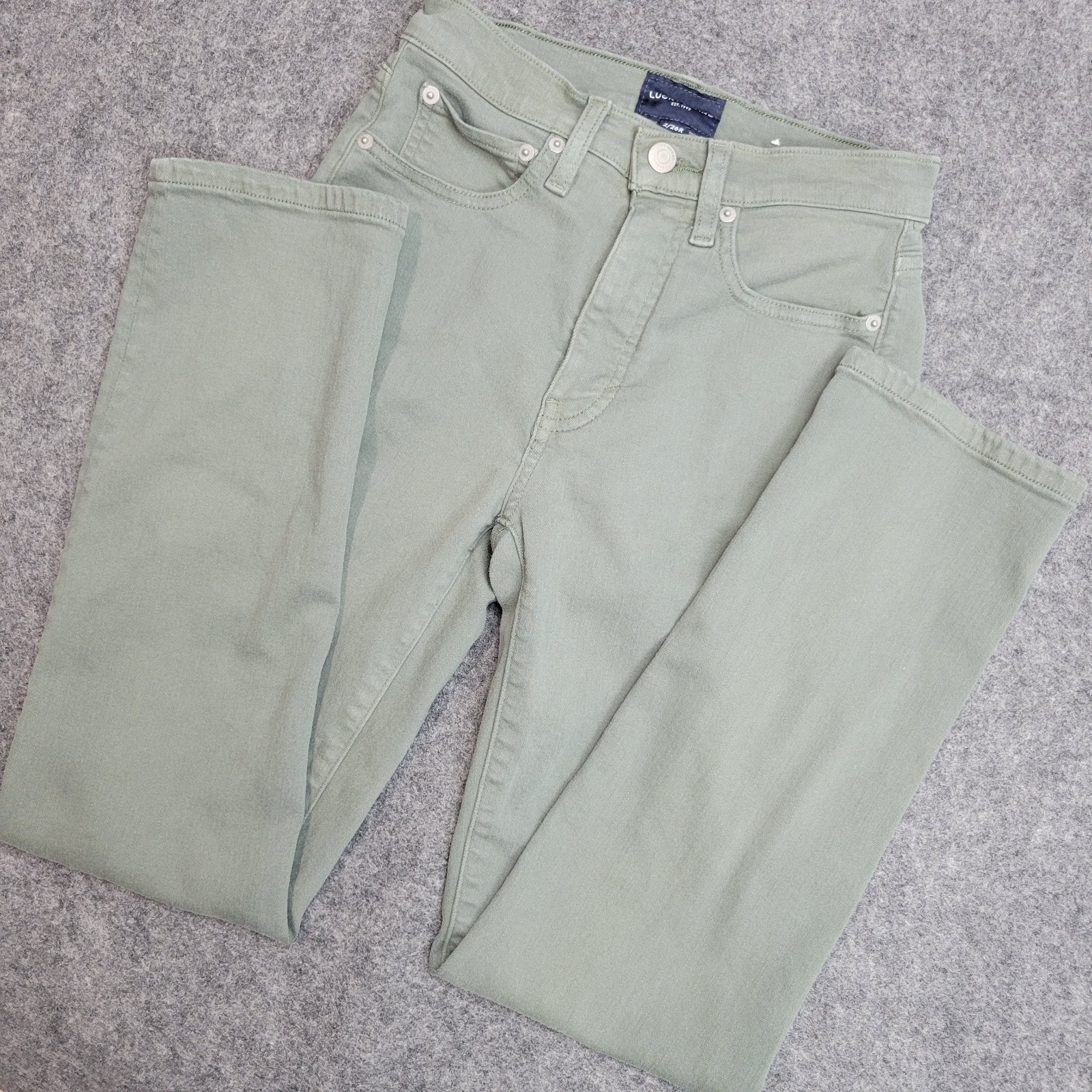 Lucky Brand Jeans Womens 2/26R Green Stretch Y2K Western Heritage City Slim