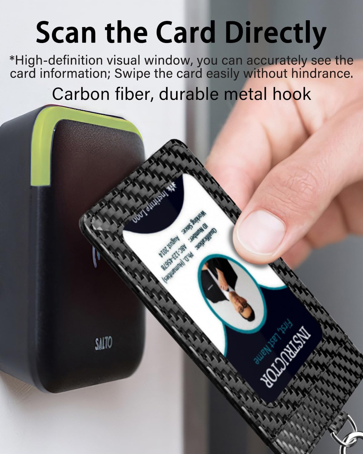 Carbon Fiber Work ID Card Holder with Lanyard Is a Stylish and Durable Card Hold
