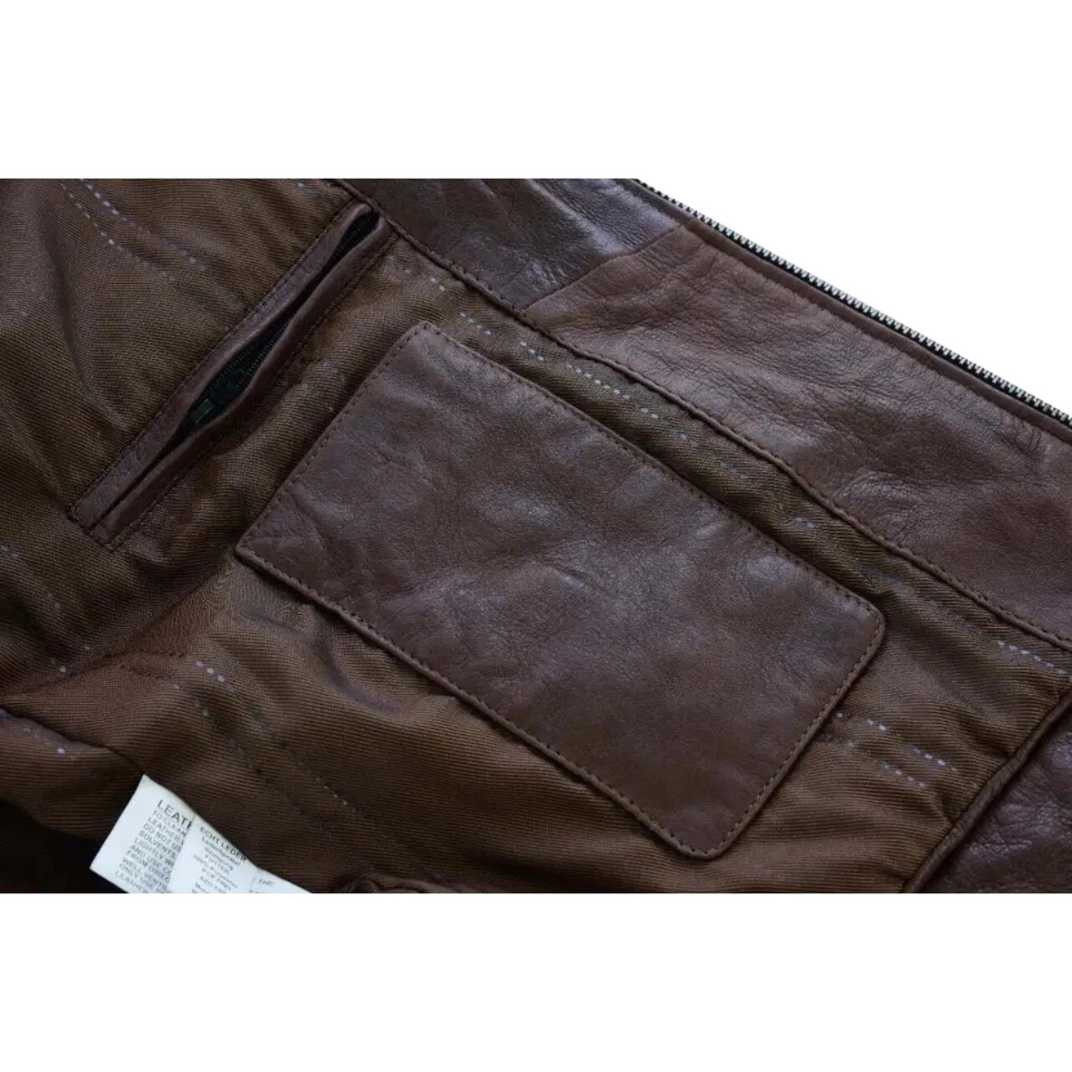 Men’s Brown Distressed Leather Jacket Biker Cafe Racer Quilted Moto Coat